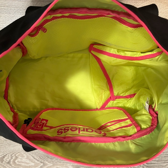 Adidas Fearless Black Pink Duffle Bag - Picture 5 of 7